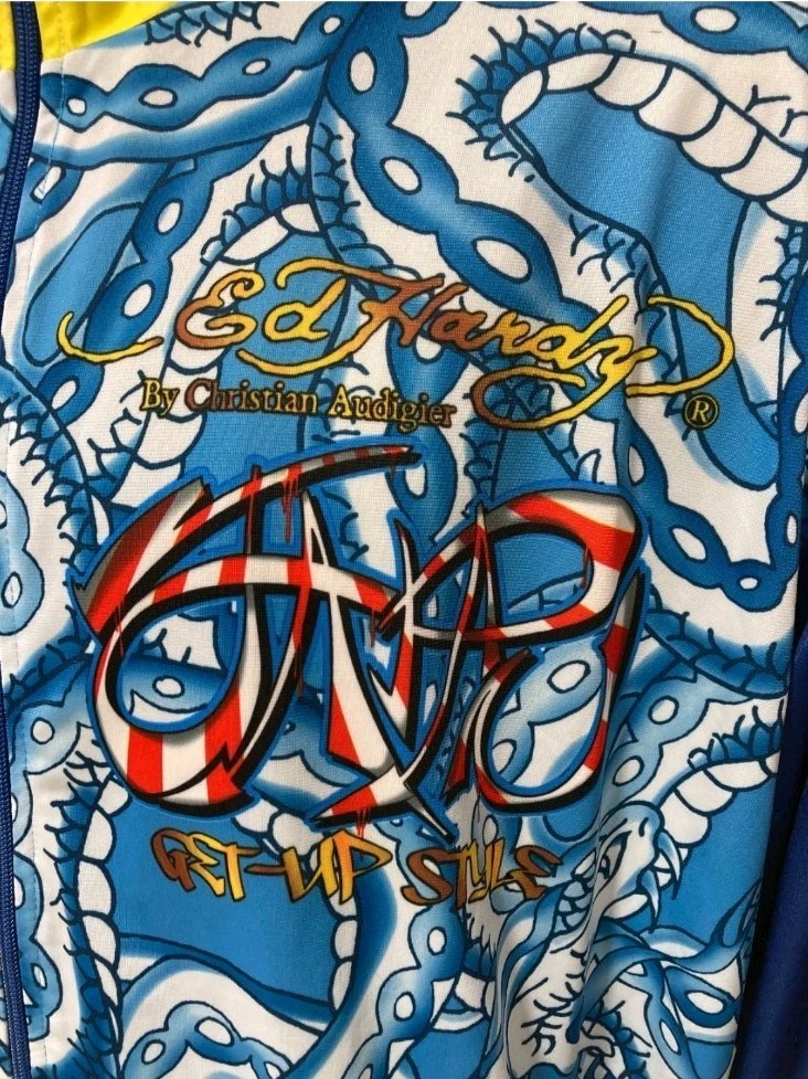 2000 Ed Hardy by Christian Audigier Zip Up Track Jacket Mens XL