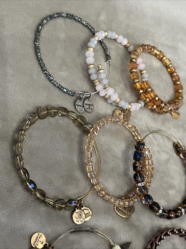 Alex & Ani Lot of 8 Bangles Beaded Colorful Bracelets Gold Tones - Picture 7 of 8