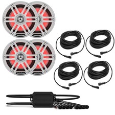 Rockford Fosgate M2-65 Marine Speakers  PMX-RGB Controller  Extension Cable
