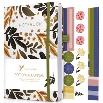 Dotted Journal   160gsm Bleed Proof Thick White Paper   200 Numbered Dot Grid...