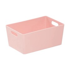 Image of Wham Storage Box Pink Plastic Small Organiser Studio Utility Basket - 4.02