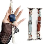 Lederband Schmuck Uhr Armband für Apple Watch 40mm 41 42 44mm 45 46mm 49mm Ultra