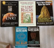 Zecharia Sitchin - Lot of 5 Books : LOST REALMS Lost Book Of Enki COSMIC CODE +