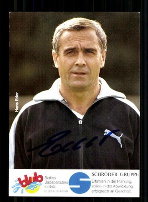 Hans Eder autograph card Hertha BSC Berlin 1985-86 original signed