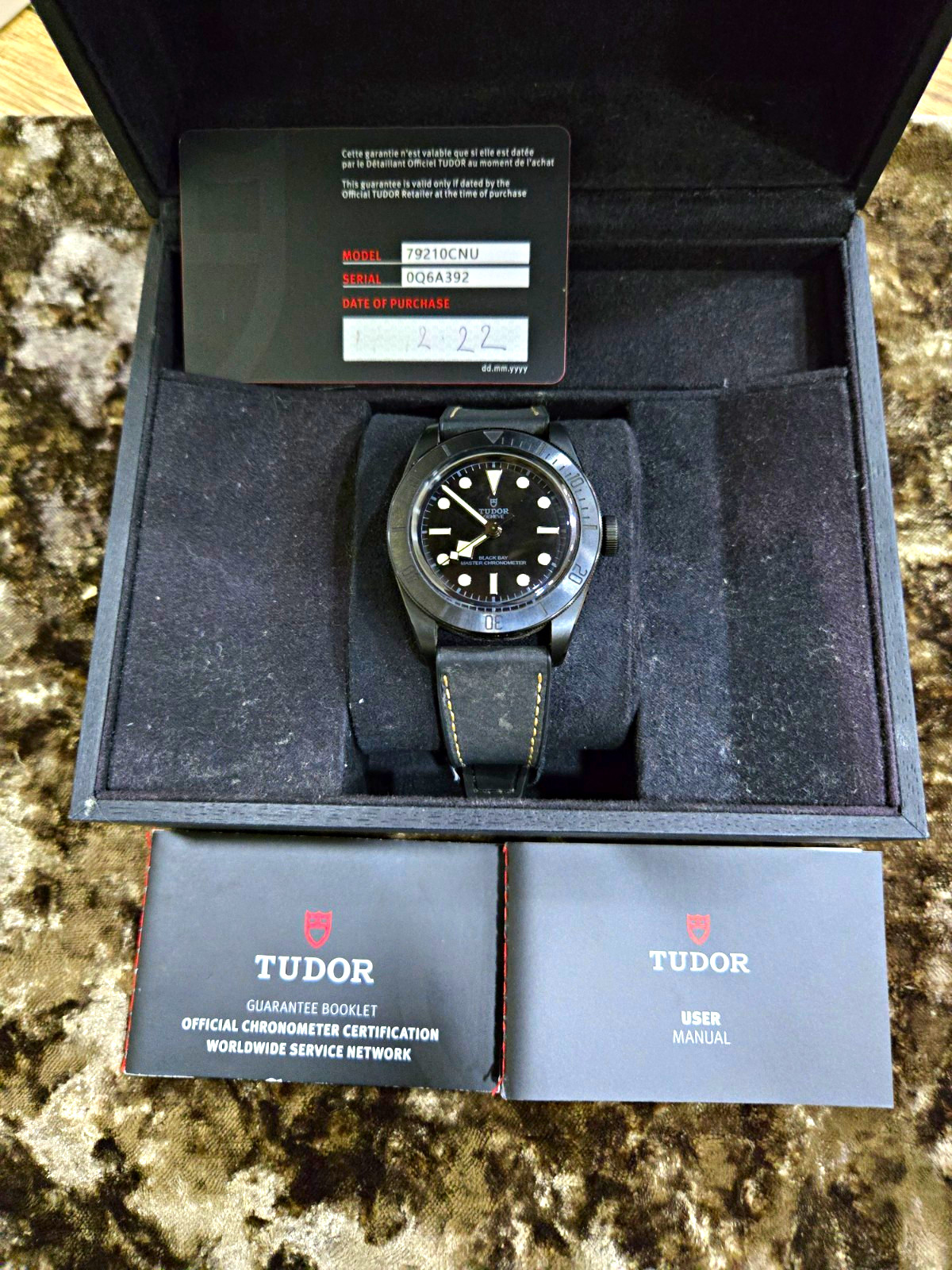TUDOR Black Bay Ceramic 41mm Black Dial Auto 79210CNU Box & Papers