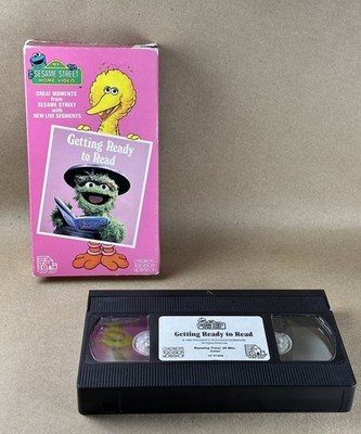 Sesame Street Getting Ready to Read VHS 1986 Educational Tape