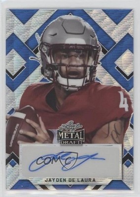 2022 Leaf Metal Draft Portrait Blue Wave 11/25 Jayden De Laura #PA-JDL Auto 0s5