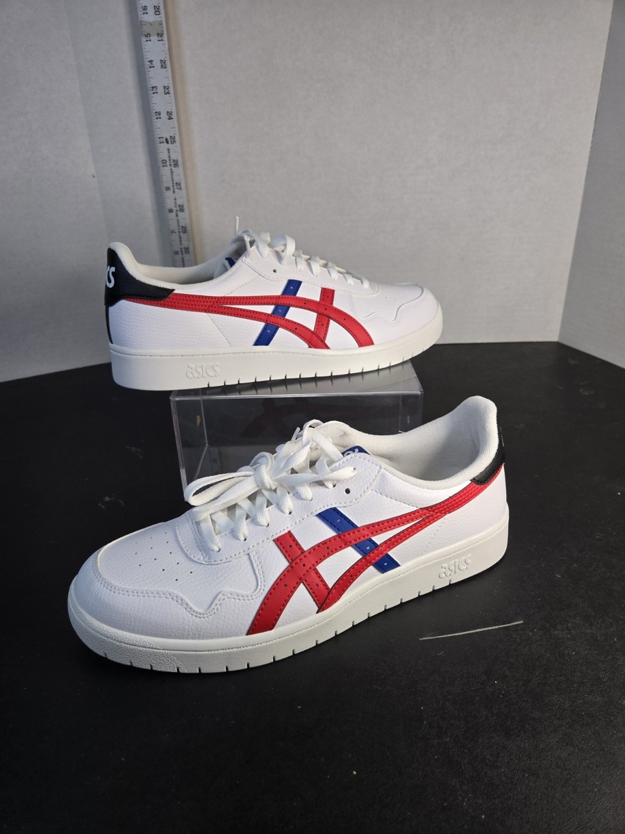 Asics Japan S Sz 11.5 White Red Athletic Shoes Sneaker Low Top