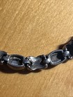 Sterling Silver Onyx/Mother Of Pearl/Marcasite Bracelet - 8 Inches — photo 4