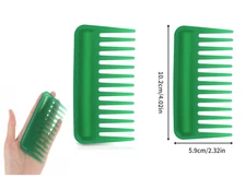 Mini Green Plastic Wide Tooth Travel Comb - Wet Curly Hair Detangling Comb #269 