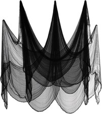 6 Pack Halloween Black Creepy Cloth 30 72inch, Halloween Decorations Clearance,
