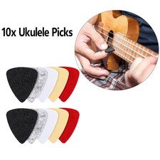 10x Felt Ukulele Picks Portable Professional Multi Colors Daily Use Practice