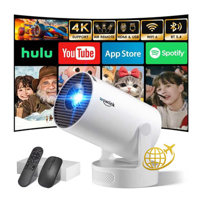 Smart Projektor 4K Full HD WiFi 6 BT 5.4 Auto Screen Keystone 108