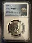 1962 Franklin Half Dollar 50C Philadelphia 90% Silver NGC BU