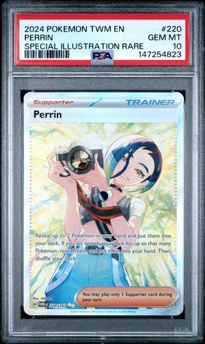 2024 POKEMON TWILIGHT MASQUERADE SPECIAL ILLUSTRATION RARE #220 PERRIN PSA 10