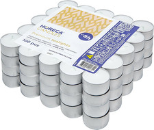 - Lot De 100 Bougies Chauffe-Plat - Longue Durée 8 Heures - Blanc - Sans Parfum 