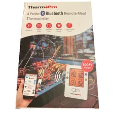 ThermoPro TP25 500ft Wireless Bluetooth Meat Thermometer 4 Probes Rechargeable