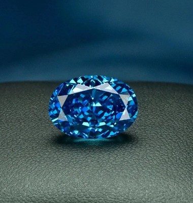 21.40 Ct EGL Certified Natural Flawless Blue Zircon Oval Cut Loose Gemstone A++