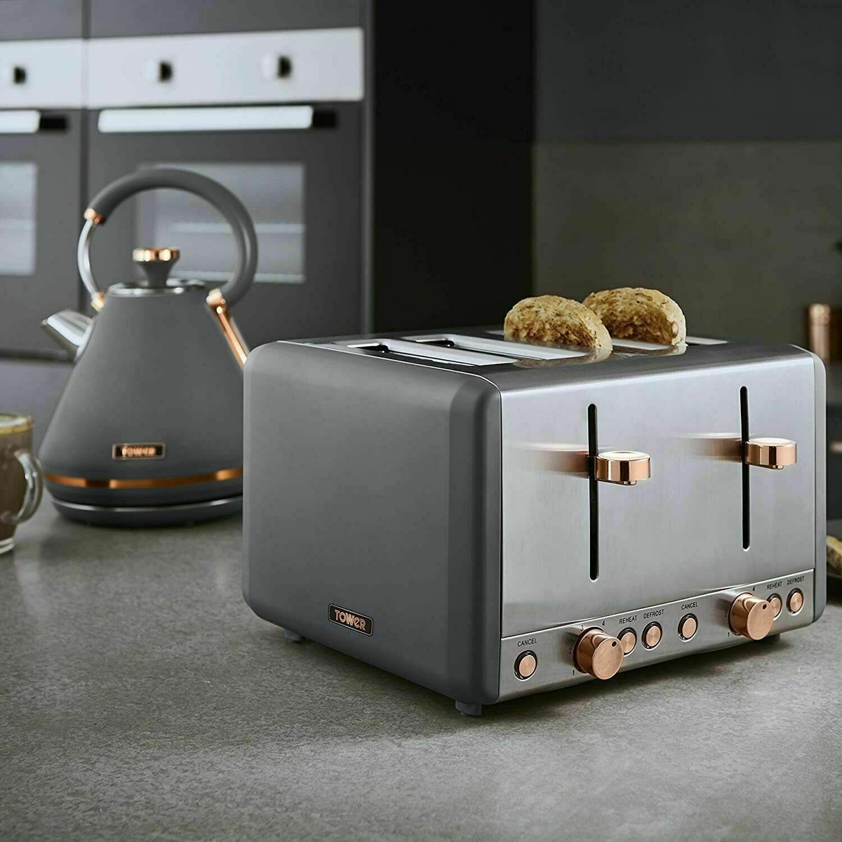 Rose Gold Fancy Kettles And Toasters Tower Grey Rose Gold