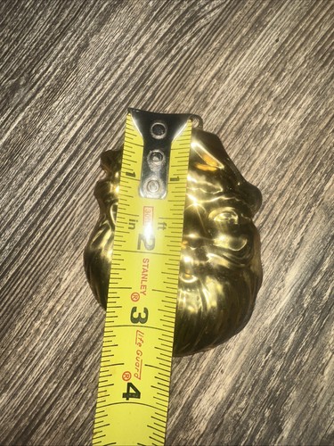 Brass Santa Head Ornament Vintage - Picture 4 of 5