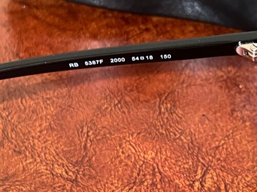 NEW RAY-BAN RB 5387 2000 BLACK AUTHENTIC EYEGLASSES 54-18 OPENED BOX - Picture 5 of 9