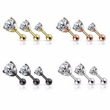 Labret Monroe Tragus Bar Helix Cartilage Upper Ear Lip Stud Piercing Gem