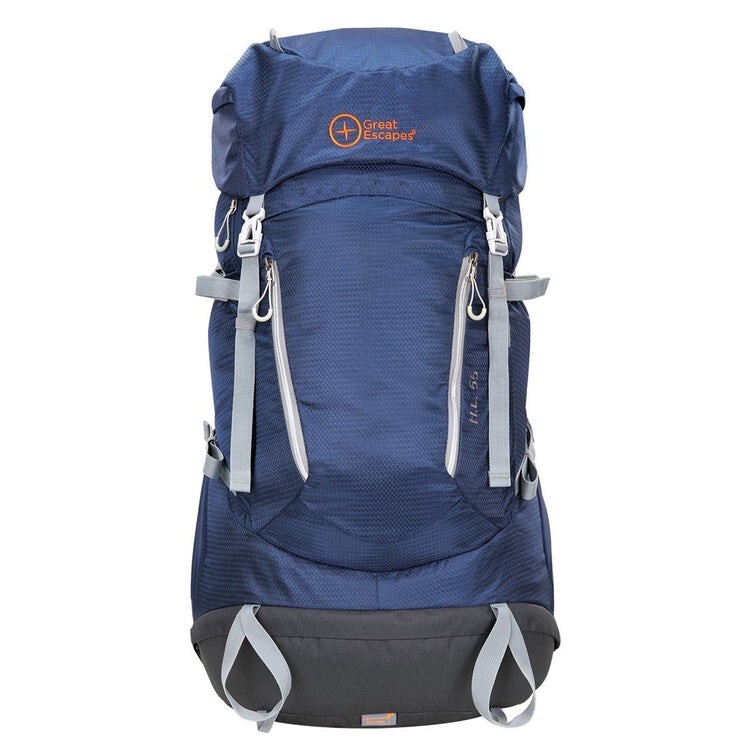Zaino da sci scialpinismo trekking Great Escapes HL 55 Lt con protezione dorsale