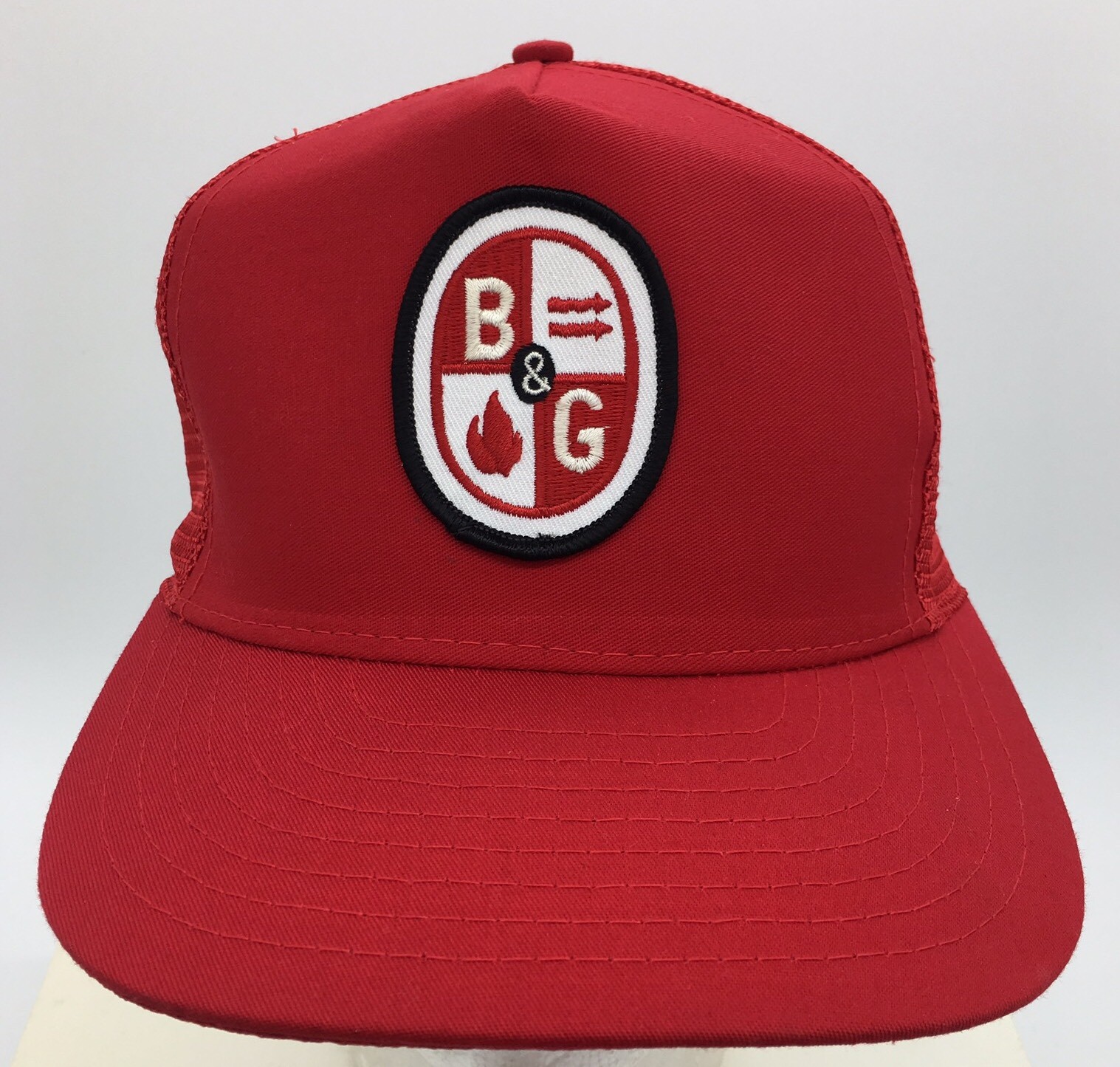 Vintage B u0026amp; G Heating and Cooling Embroidered Patch Snapback Trucker  Mesh Hat | eBay