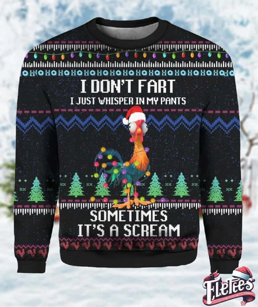 It's Scream Chicken Ugly Christmas Sweater 92JKU7D3