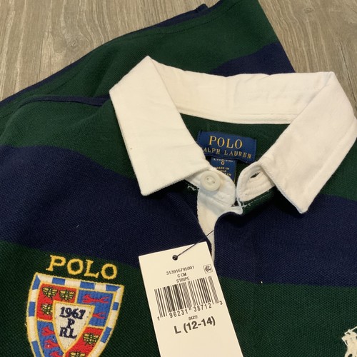Ralph Lauren Polo Striped Dress Green/Blue Girl’s Size: Large (12-14) NWT - Picture 5 of 5