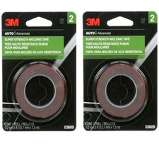 3M Super Strength Molding Tape 1/2 in x 5 ft Resists Moisture UV Solvents 2 Pack