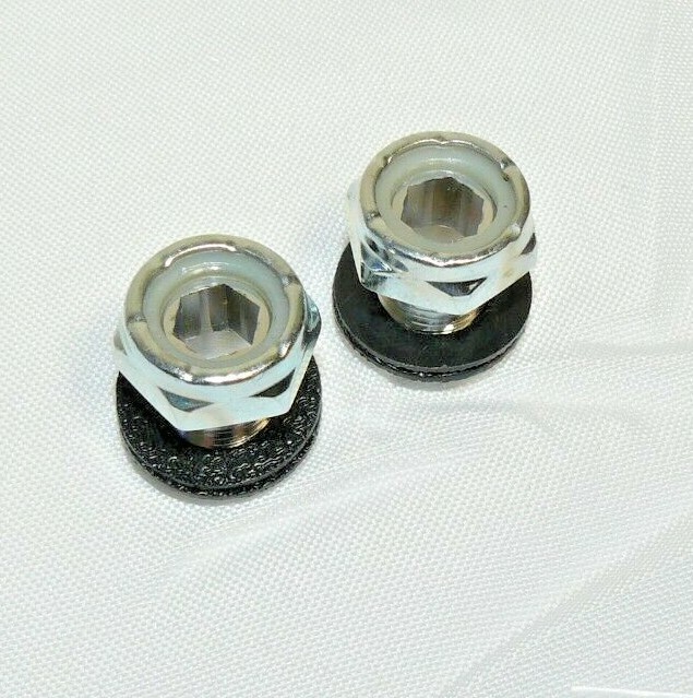 NEW Chrome 1/2" Die Cast Drum Air Vent Set of 2 & Gaskets for Bass Tom
