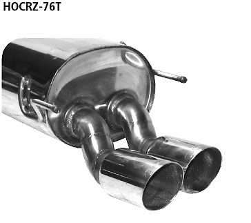 Bastuck Edelstahl Sportauspuffanlage ab Kat Honda CR-Z Hybrid 2x76mm scharf