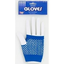 Forum Novelties Fingerless Fishnet Glove - Royal Blue