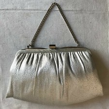 Vintage 1960s 1970s Ande Sparkly Silver Evening Bag or Clutch