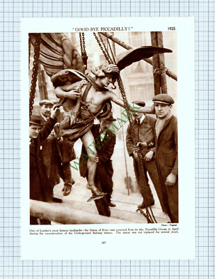 9186) Statue des Eros Piccadilly Zirkus bewegt - 30er Jahre Schnitt 