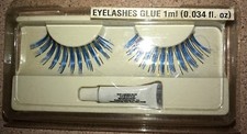 women NEW NIP SEXY EYE LASHES HALLOWEEN WEAR LONG FUN WEAR blue gold metallic @@
