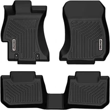 OEDRO Floor Mats Liners TPE Rubber for 2015-2021 Subaru WRX/WRX STI All Weather