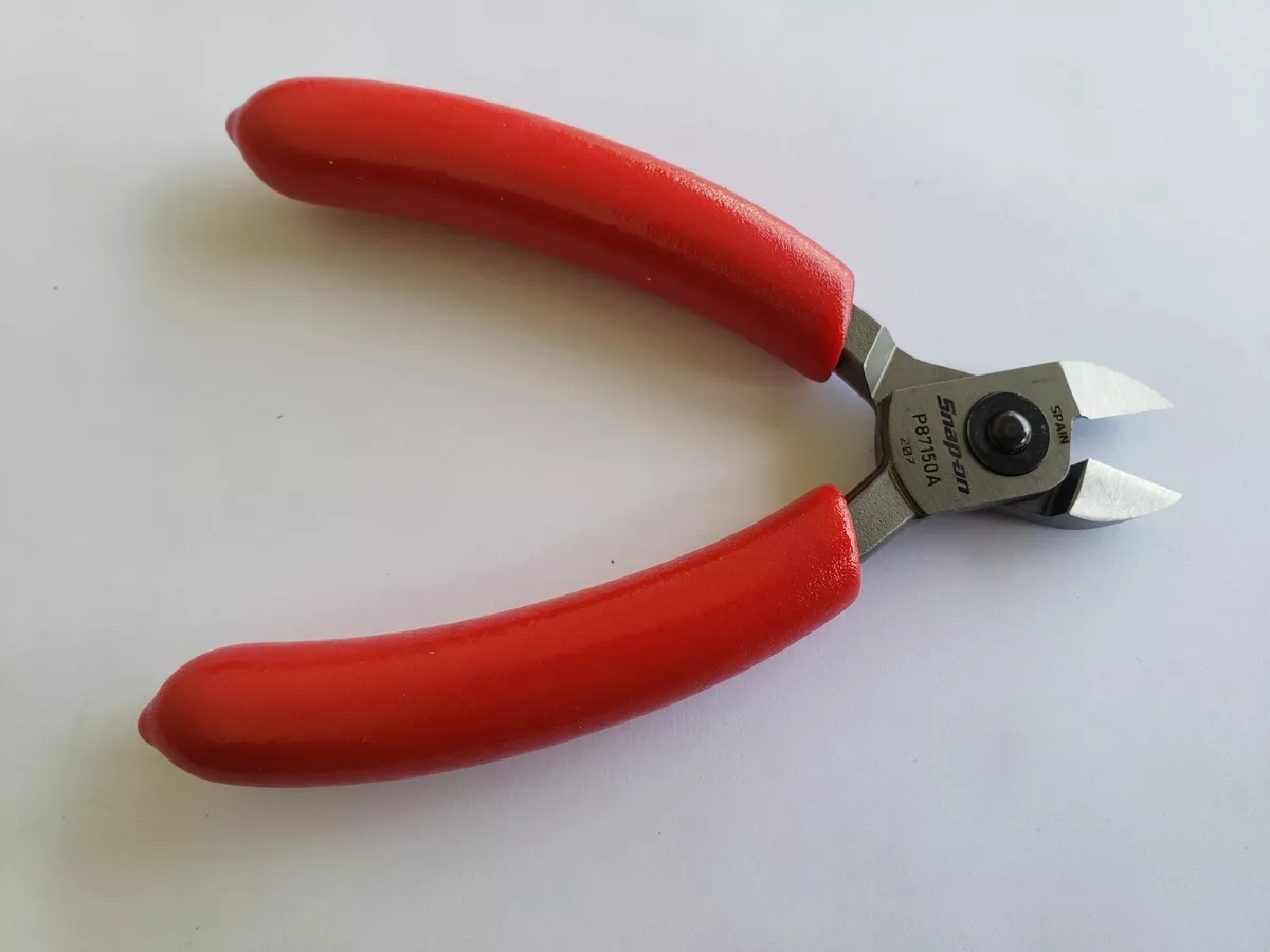 Snap on Tools SPAIN NEW RED Precision Oval Diagonal Cutting Pliers