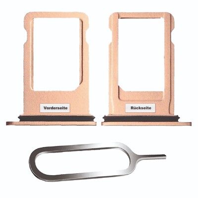 iPHONE 8 PLUS SIM KARTEN HALTER TRAY ADAPTER FACH STECKER SLOT CARD NADEL GOLD