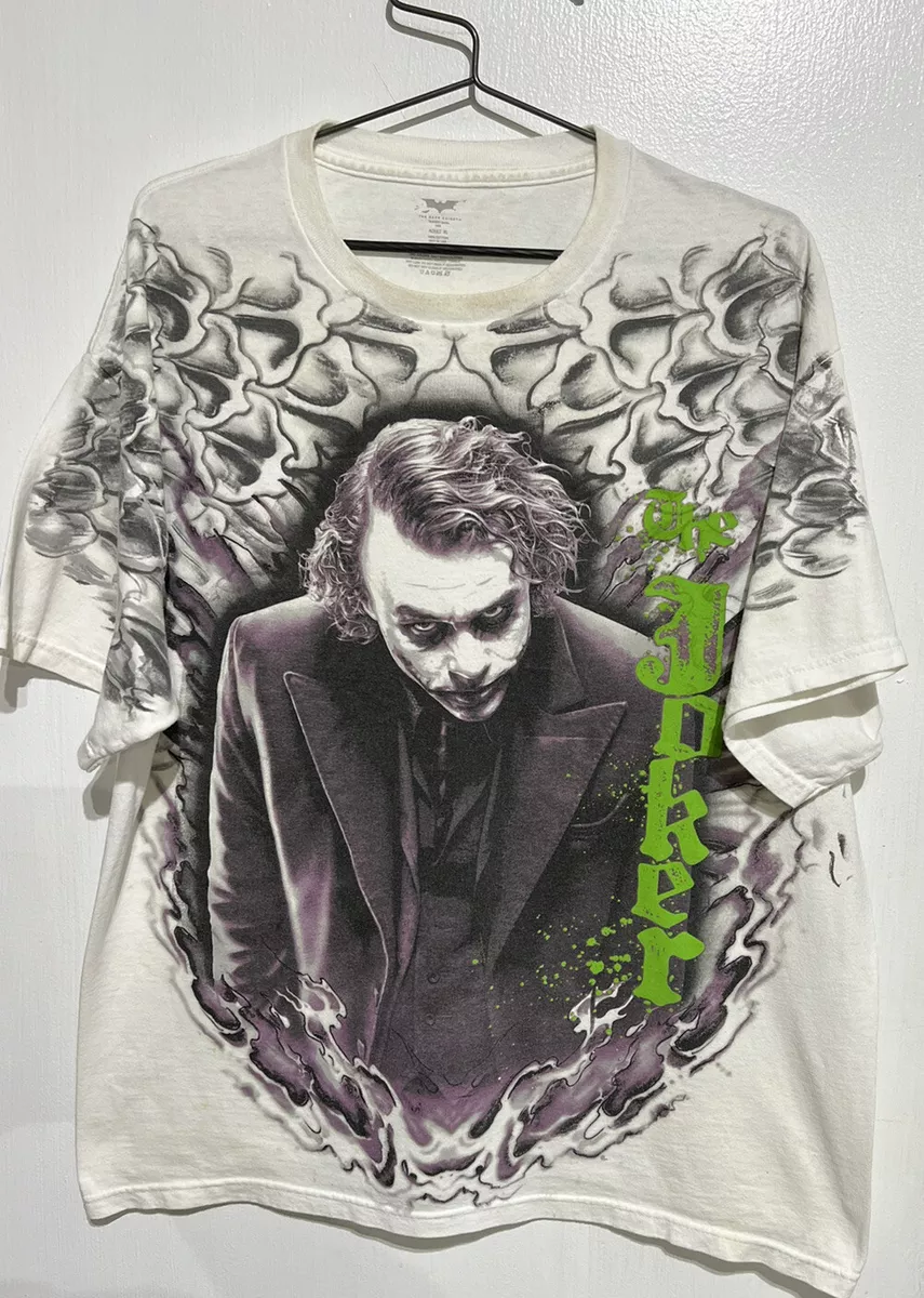 Heath Ledger Joker T-Shirt Vintage 2008 The Dark Knight Batman AOP