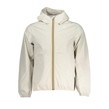 K-way Beige Long-sleeve Waterproof Hooded Jacket