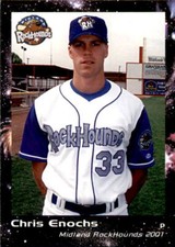 2001 Midland Rockhounds Grandstand #4 Chris Enochs Newell West Virginia WV Card
