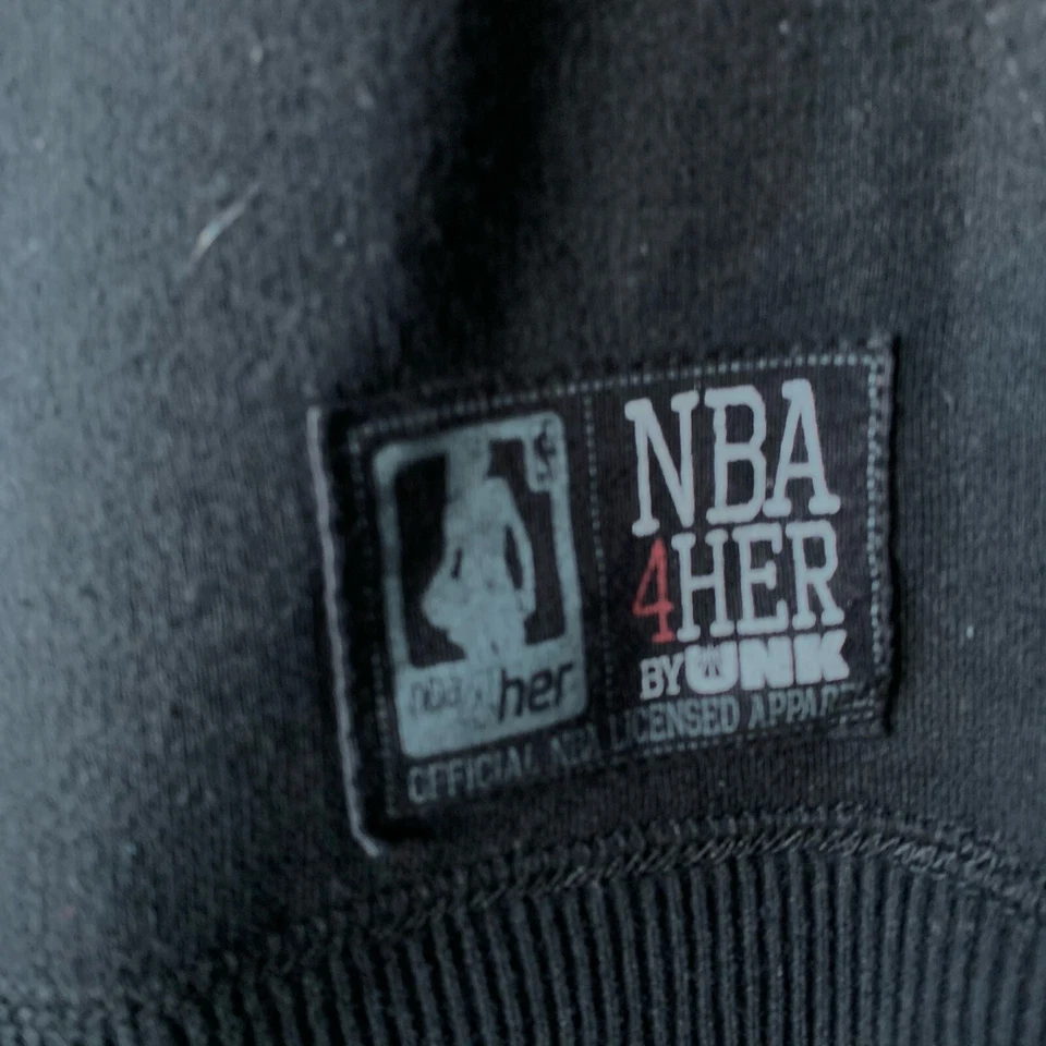 RARA Chaqueta Los Angeles Lakers UNK NBA 4 HER Lentejuelas Negra Cremallera Completa Talla Mediana Foto 3 de 4