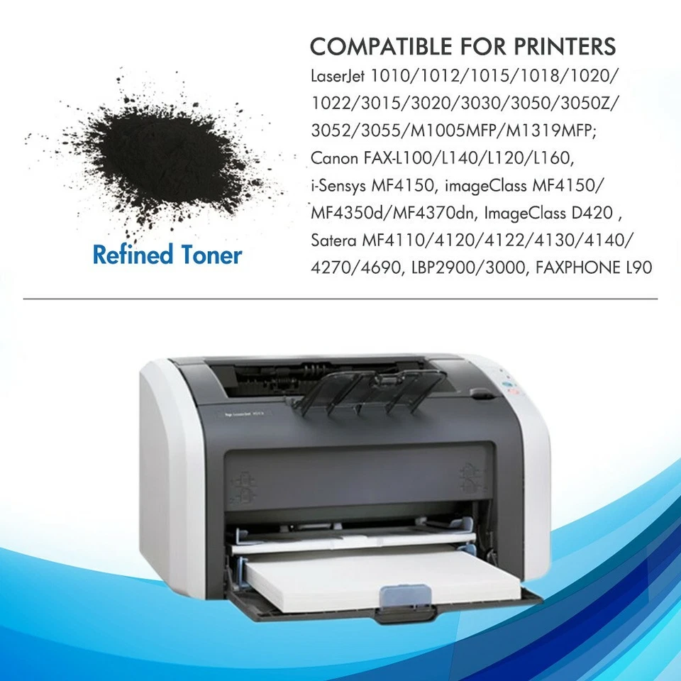 2 PACK Q2612A For HP 12A Toner Cartridge LaserJet 1020 1018 1010 1012 3050 3020 - Image 2 of 4