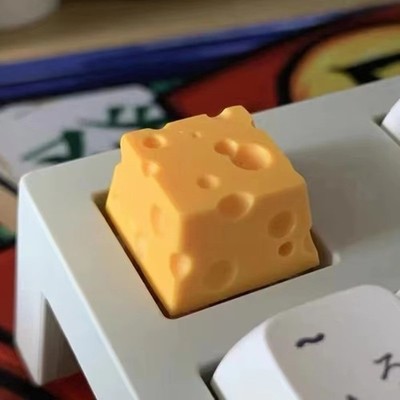 3D Cheese Keycap Custom Mechanical Keyboard