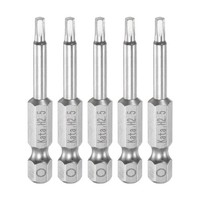 "5Stk H2.5 Sechskant Bit 1/4\" Sechskant Schaft 2\" Magnetisch Schraubendreher"