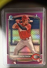 2025 Bowman Esmith Pineda Chrome #BCP-37 1st Prospect Reds