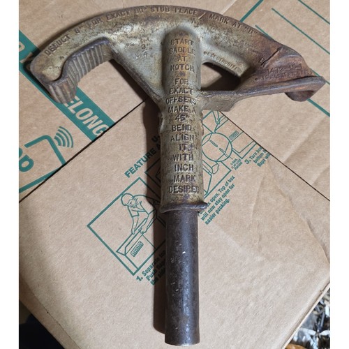 Vintage Republic Steel Electrunite 3/4 Inch Conduit Bender Head Cast Iron Tool