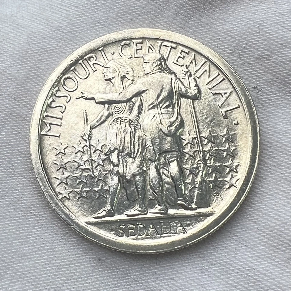 1921 Missouri Centennial .50c Half Dollar Classic Commemorative Silver Coin - Image 2 of 3